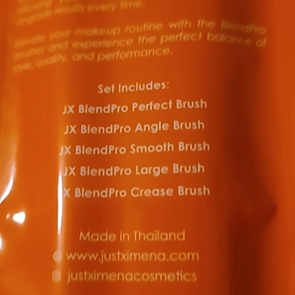 NEW JUST XIMENA JX‎ BlendPro 5-Piece Brush Set NIB
